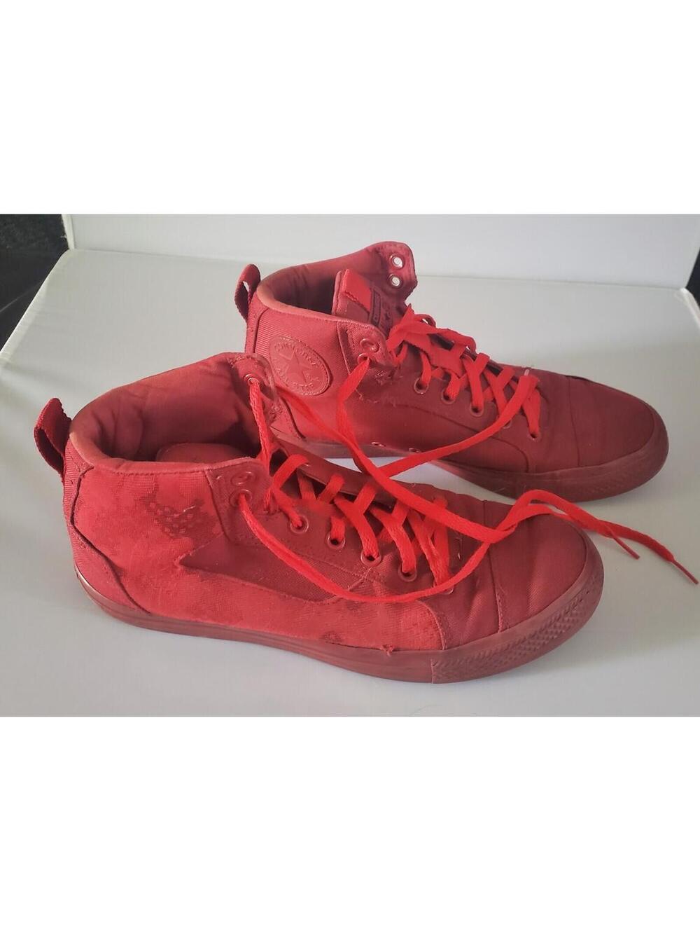 Converse Chuck Taylor All Star Hi Top Monochrome Red Shoes - Men’s 11